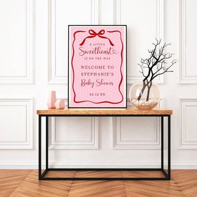 Poster Placa de Boas-Vindas para Chá de Bebê Pequeno Quer (Criador carregado)