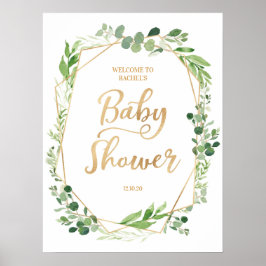 Poster Placa de Boas-Vindas para Chá de Bebê Terrário de