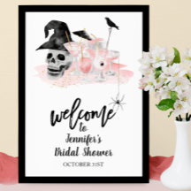 Placa de Boas-Vindas para Chá de Noiva com Tema de