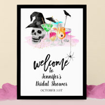 Placa de Boas-Vindas para Chá de Noiva de Hallowee