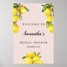 Poster Placa de boas-vindas para chá de noiva de verão co