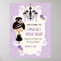 Placa de Boas-Vindas para Chá de Noiva Gótico
