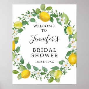 Poster Placa de Boas-Vindas para Chá de Noiva Temático de