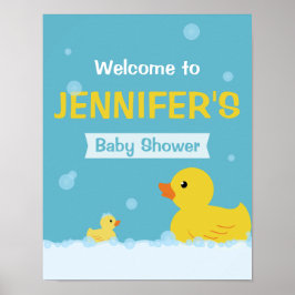 Poster Placa de Boas-Vindas para Chuveiro de Bebê com Pat