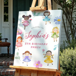 Poster Placa de Boas-Vindas para Festa de Aniversário da