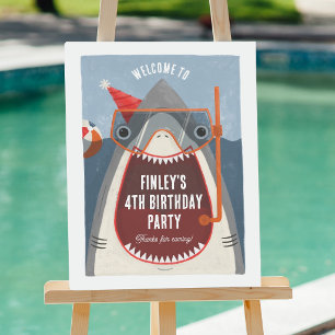 Poster Placa de Boas-Vindas para Festa de Aniversário de 