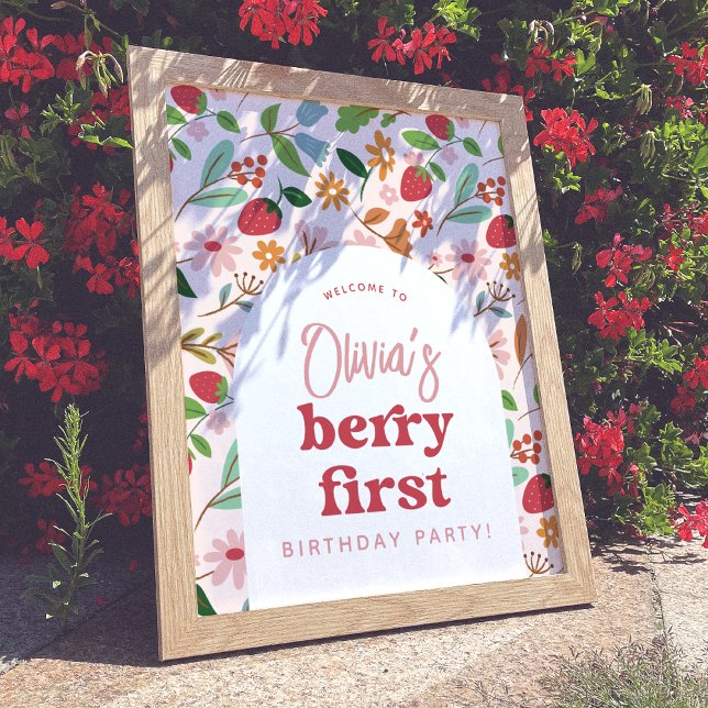 Poster Placa de Boas-Vindas para Festa de Aniversário de  (Welcome Sign Mock-up)