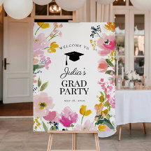Placa de Boas-Vindas para Festa de Formatura com F