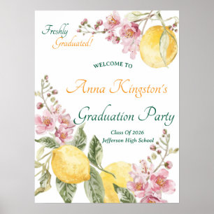 Poster Placa de Boas-Vindas para Festa de Formatura Recém