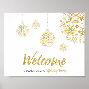 Póster Placa de Boas-Vindas para Festa de Natal