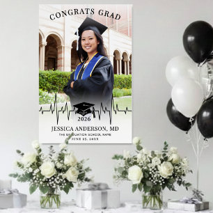 Poster Placa de Boas-Vindas para Foto de Formatura de Med