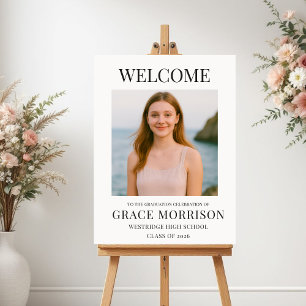 Poster Placa de Boas-Vindas para Foto de Formatura Modern