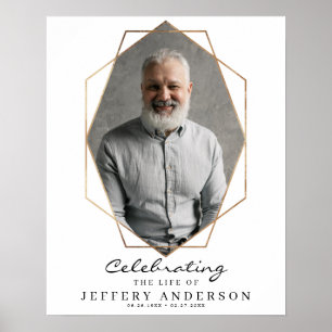 Poster Placa de Boas-Vindas para Funeral de Celebração da