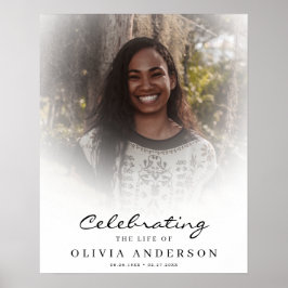 Poster Placa de Boas-Vindas para Funeral de Celebração de