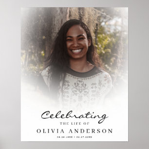 Poster Placa de Boas-Vindas para Funeral de Celebração de