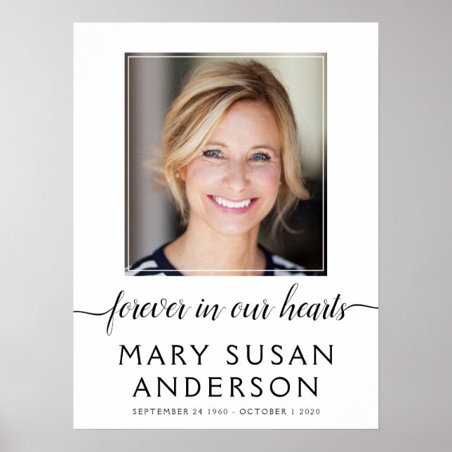 Poster Placa de Boas-Vindas para Funeral Minimalista Simp (Frente)