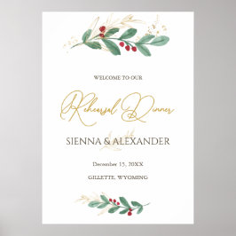 Poster Placa de Boas-Vindas para Jantar de Ensaio com Fol