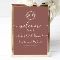 Placa de Boas-Vindas para Jantar de Ensaio de Casa