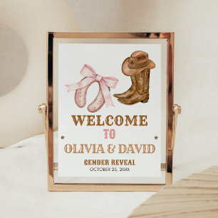 Poster Placa de Boas-Vindas para Revelação de Gênero West