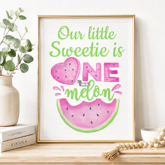 Poster Placa de Boas-Vindas Personalizada Um em um Melão