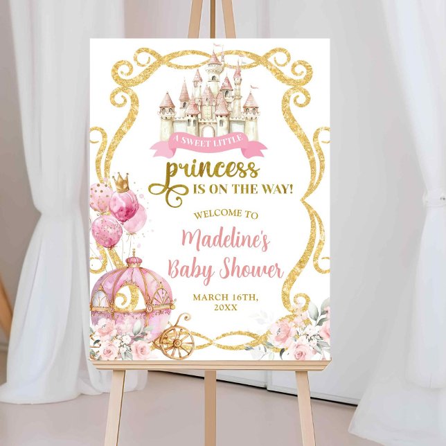 Poster Placa de Boas-Vindas Princesa Real em Carruagem Ro (Criador carregado)