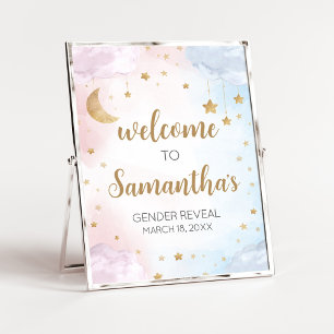 Poster Placa de Boas-Vindas Revelação de Gênero Twinkle L