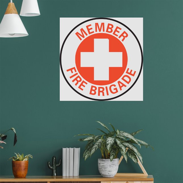 Poster Placa de Bombeiro Associado Cruz Vermelha Bombeiro (Criador carregado)