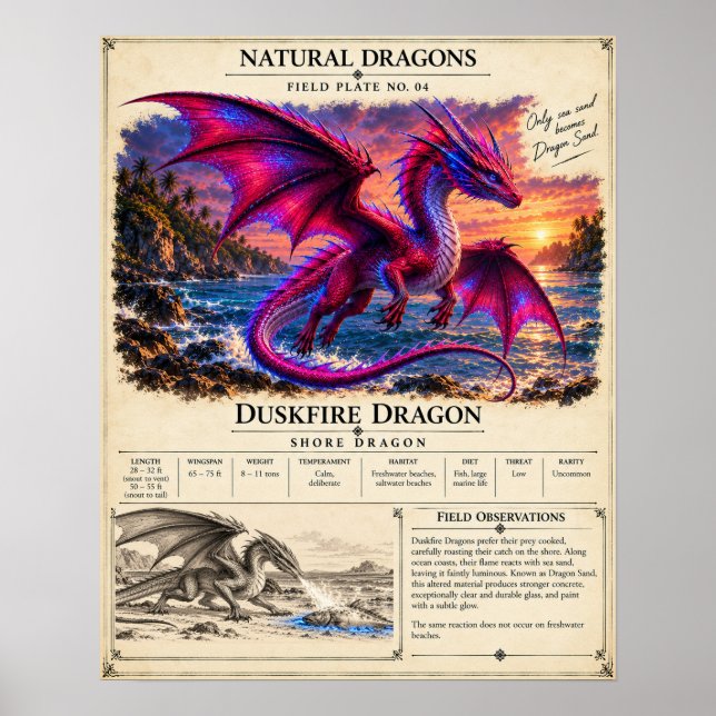 Poster Placa de Campo Fogo Crepuscular (Frente)