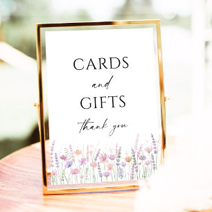 Poster Placa de Cartões de Casamento e Presentes de Flor