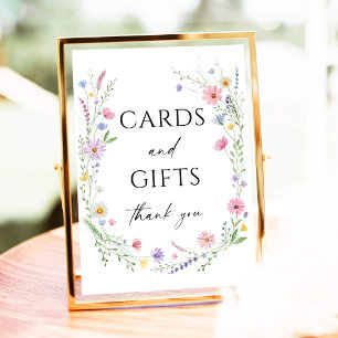 Poster Placa de Cartões de Casamento e Presentes para Pra