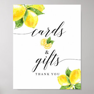Poster Placa de cartões e presentes Citrus Lemon 8x10"