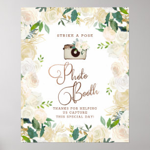 Poster Placa de Casamento Cabine de Fotos Rústica Farmhou