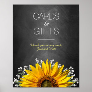 Poster Placa de Casamento de Chalkboard e Presente de Gir