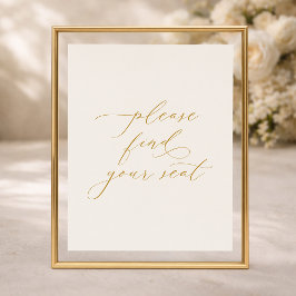 Poster Placa de Casamento Encontre Seu Lugar
