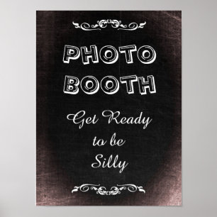 Póster Placa de Casamento para Cabine de Fotos, estilo qu