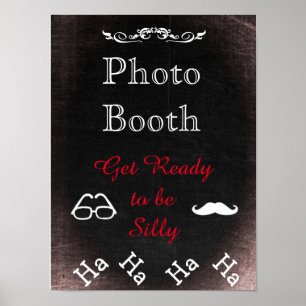 Póster Placa de Casamento para Cabine de Fotos, estilo qu