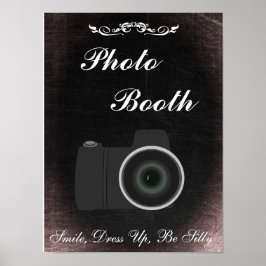 Poster Placa de Casamento para Cabine de Fotos, estilo qu