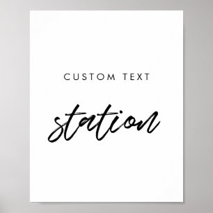Poster Placa de casamento personalizada para tipografia m
