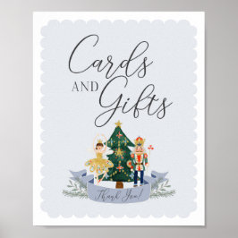 Poster placa de chá de fraldas e presentes do nutcracker