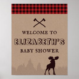 Poster Placa de Chuveiro de Bebê Lendea Xadrez Búfalo Rús