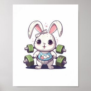 Poster Placa de Coelho do Bunny Malhação Studio Workout E