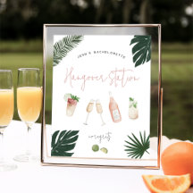 Placa de Estação de Ressaca de Festa de Solteira T