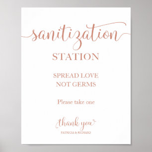 Poster Placa de Estação de Sanitização Espalhe Amor Não G