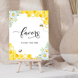 Poster Placa de Favors Florais Abelha Mel