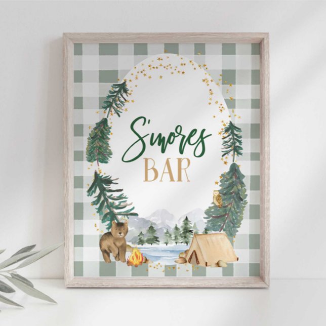 Poster Placa de Festa da Barra de S'mores (Criador carregado)