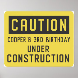 Poster Placa de Festa de Aniversário de Qualquer Idade Em