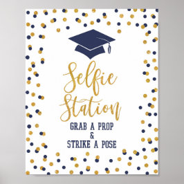 Poster Placa de Festa de Formatura da Estação Selfie Mari