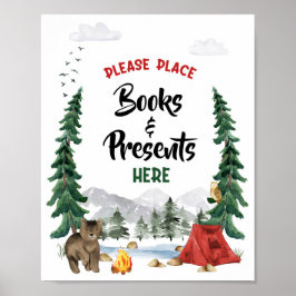 Poster Placa de festa de livros e presentes