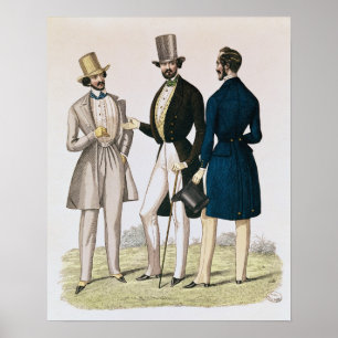 Póster Placa de forma que descreve a roupa masculina
