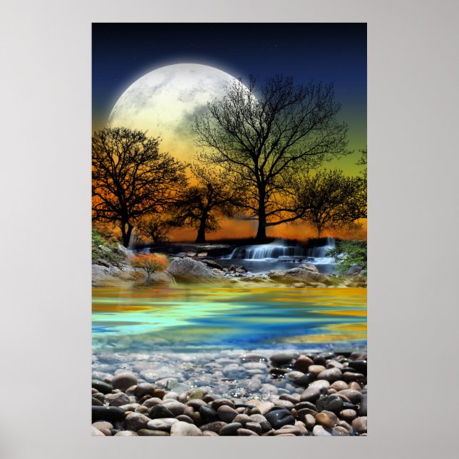 Poster Placa de Fundo de Energia da Terra Design (Frente)